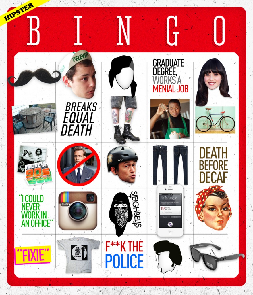 hipster bingo